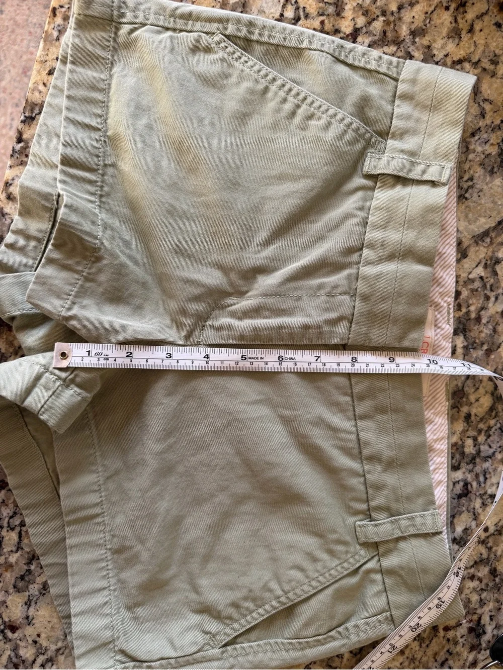 J. Crew Light Olive Cotton Bermuda Shorts